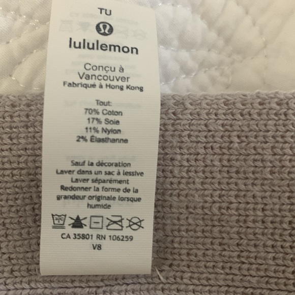 Lululemon Exaltation Wrap Reversible Cardigan Knit Shrug Sweater Cotton Silk O/S - Picture 10 of 10